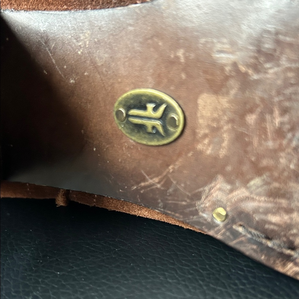 Frye Women's Chestnut Suede Heeled Boots. Size 10. - Picture 10 of 11